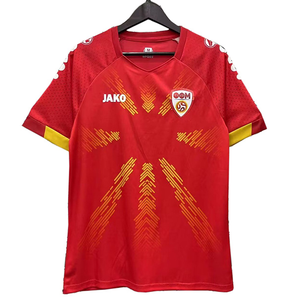 North Macedonia home jersey soccer uniform red kit men's first sportswear football tops sports shirt 2023